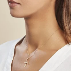 Histoire d'Or Pendentif Basilissa Croix De Vie Or Jaune