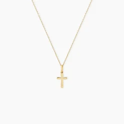 Pendentif Bathilde Croix Diamantee Or Jaune-Histoire d'Or Hot