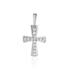 Pendentif Canice Croix Or Blanc Oxyde De Zirconium-Histoire d'Or Clearance