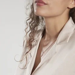 Histoire d'Or Pendentif Canice Croix Or Blanc Oxyde De Zirconium