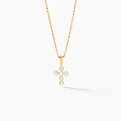 Histoire d'Or Pendentif Canice Croix Or Jaune Oxyde De Zirconium