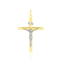 Histoire d'Or Pendentif Damian Croix Or Bicolore