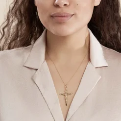 Histoire d'Or Pendentif Damian Croix Or Bicolore