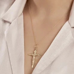 Histoire d'Or Pendentif Damian Croix Or Bicolore