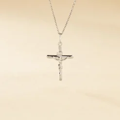 Histoire d'Or Pendentif Damian Croix Or Blanc