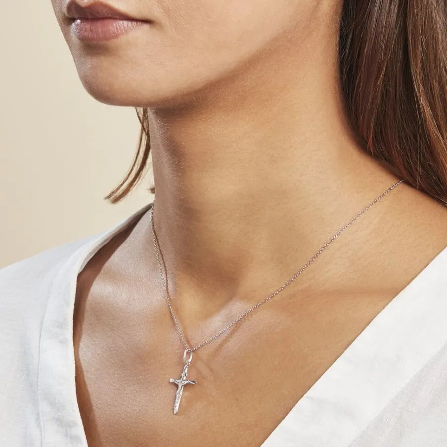 Histoire d'Or Pendentif Damian Croix Or Blanc