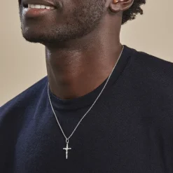 Histoire d'Or Pendentif Damian Croix Or Blanc