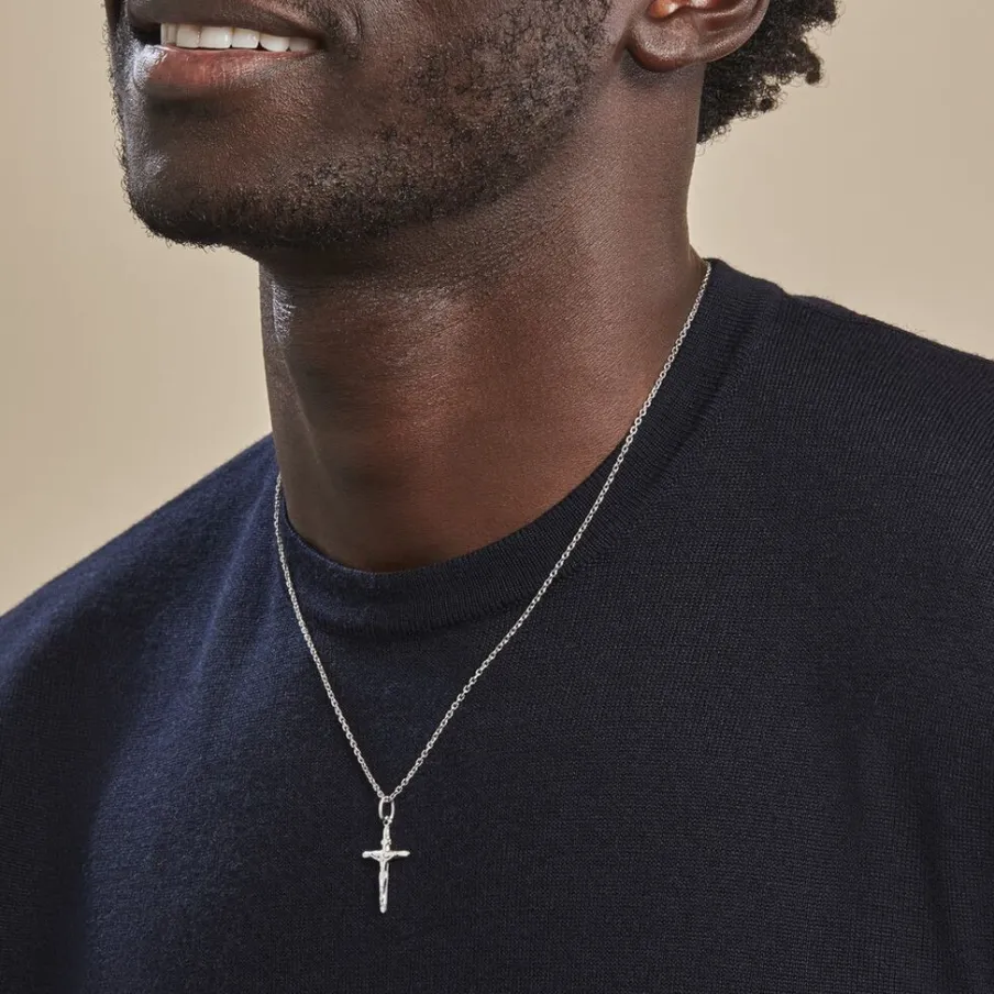 Histoire d'Or Pendentif Damian Croix Or Blanc