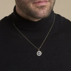 Histoire d'Or Pendentif Demyan Or Bicolore Oxyde De Zirconium