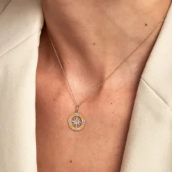 Histoire d'Or Pendentif Demyan Or Bicolore Oxyde De Zirconium