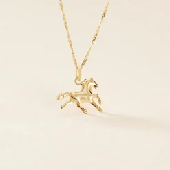 Histoire d'Or Pendentif Egide Cheval Or Jaune