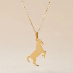 Histoire d'Or Pendentif Egide Cheval Or Jaune