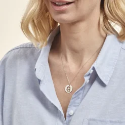 Pendentif Elio G Argent Blanc-Histoire d'Or Clearance