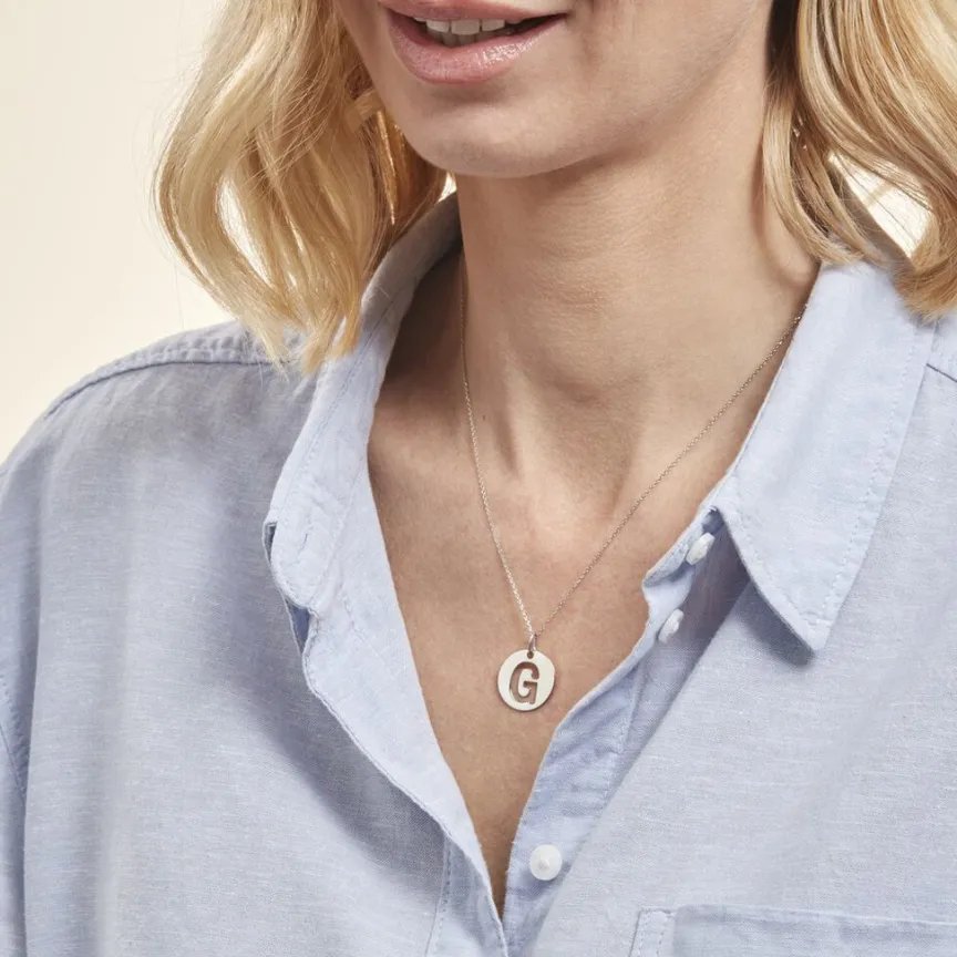 Pendentif Elio G Argent Blanc-Histoire d'Or Clearance