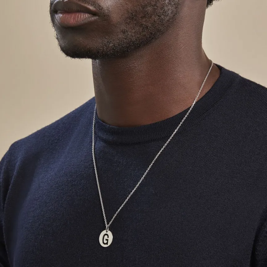 Pendentif Elio G Argent Blanc-Histoire d'Or Clearance