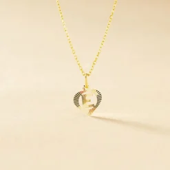 Pendentif Eudocie Coeur Lettre Or Jaune-Histoire d'Or New