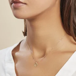 Histoire d'Or Pendentif Eudocie Coeur Lettre Or Jaune