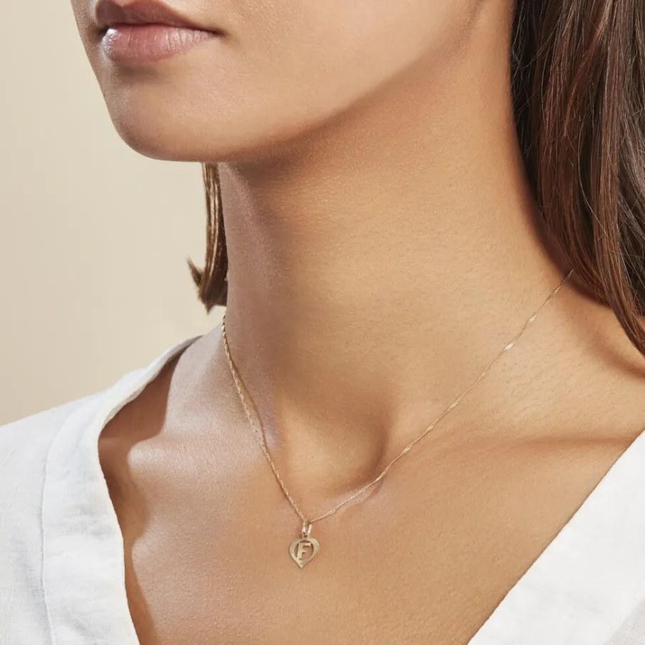 Histoire d'Or Pendentif Eudocie Coeur Lettre Or Jaune
