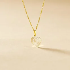 Pendentif Eudocie Coeur Lettre Or Jaune-Histoire d'Or New