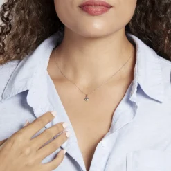 Histoire d'Or Pendentif Eudocie Coeur Lisse Or Blanc