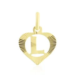Histoire d'Or Pendentif Eudocie Coeur Lettre Or Jaune