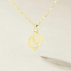 Pendentif Eudocie Coeur Lettre Or Jaune-Histoire d'Or Outlet