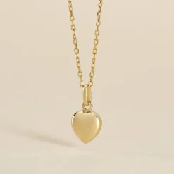 Pendentif Eudocie Coeur Lisse Or Jaune-Histoire d'Or New