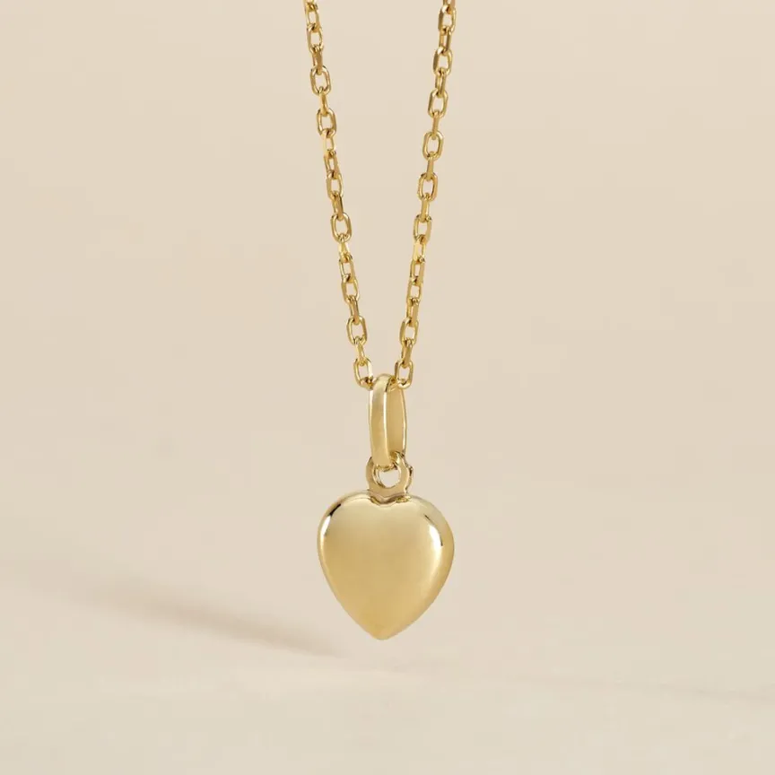 Pendentif Eudocie Coeur Lisse Or Jaune-Histoire d'Or New