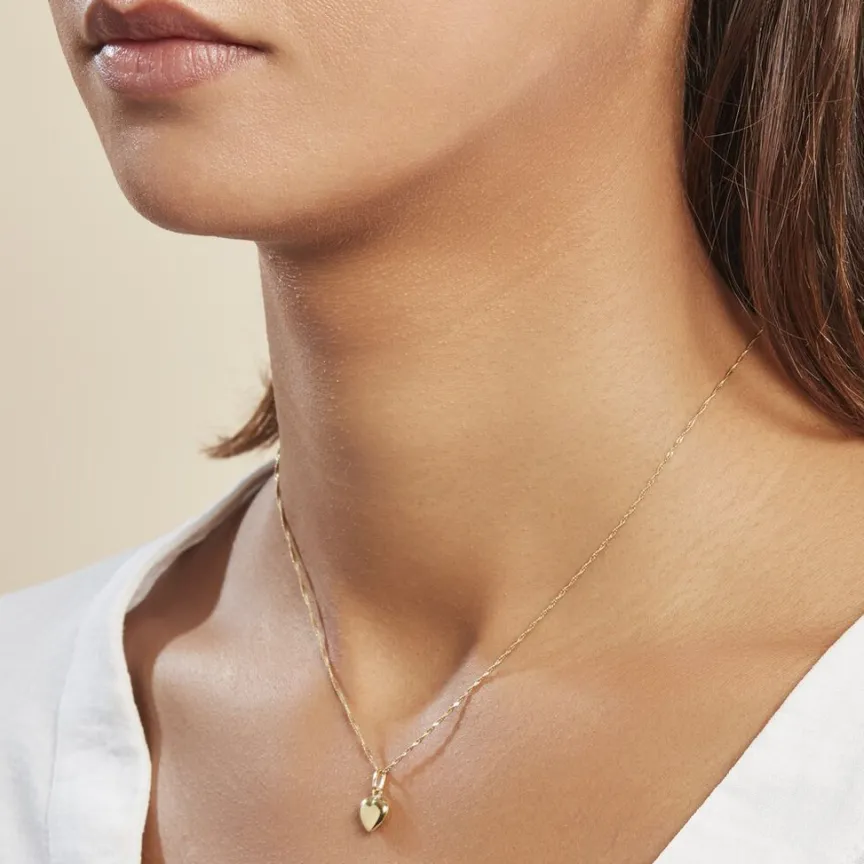 Pendentif Eudocie Coeur Lisse Or Jaune-Histoire d'Or New