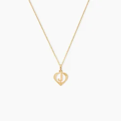 Pendentif Eudocie Coeur Lettre Or Jaune-Histoire d'Or Online