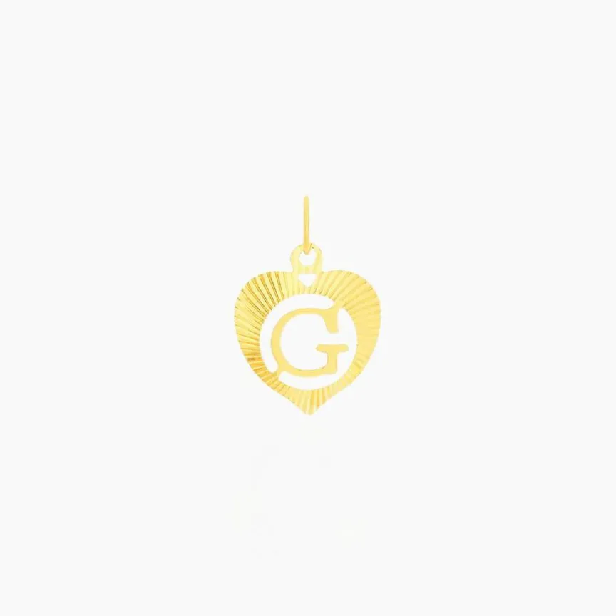 Pendentif Eudocie Coeur Lettre Or Jaune-Histoire d'Or Clearance