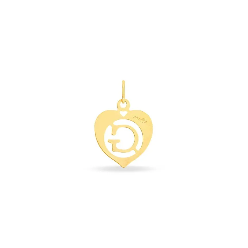 Pendentif Eudocie Coeur Lettre Or Jaune-Histoire d'Or Clearance