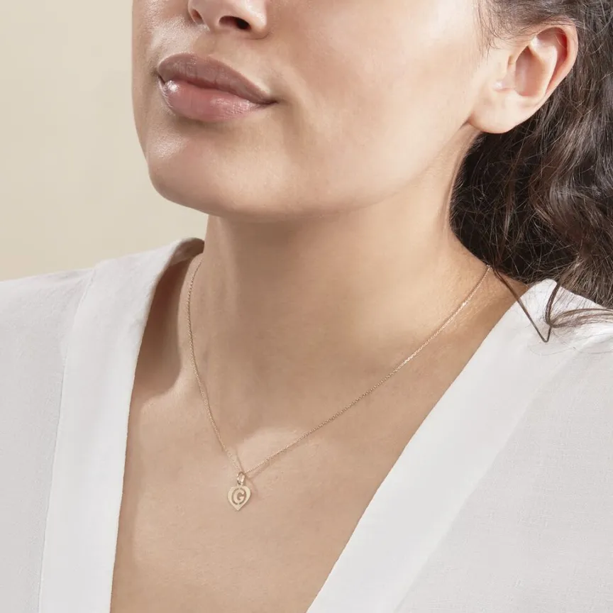 Pendentif Eudocie Coeur Lettre Or Jaune-Histoire d'Or Clearance
