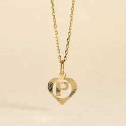 Histoire d'Or Pendentif Eudocie Coeur Lettre Or Jaune