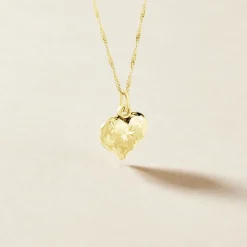 Histoire d'Or Pendentif Eudocie Coeur Mat Et Brillant Or Jaune