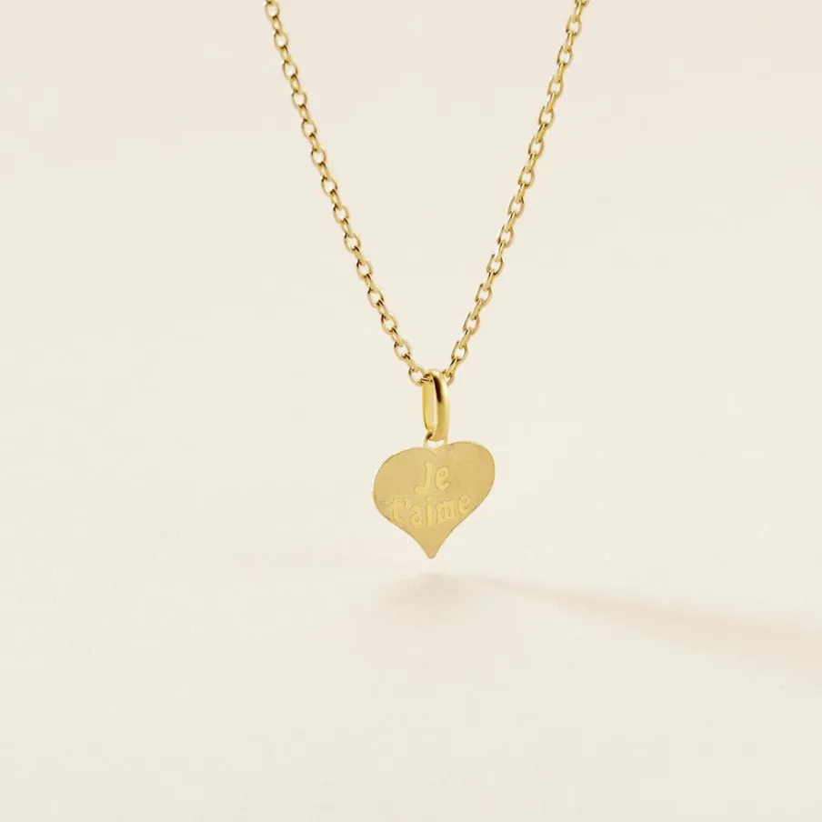 Histoire d'Or Pendentif Eudocie Coeur Message Or Jaune