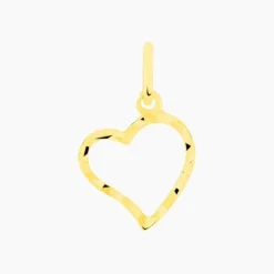 Pendentif Eudocie Coeur Strie Or Jaune-Histoire d'Or