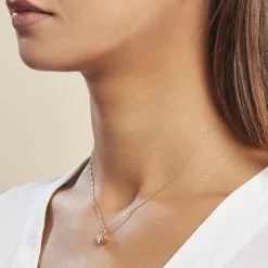 Pendentif Eudocie Coeur Stri Or Jaune-Histoire d'Or New