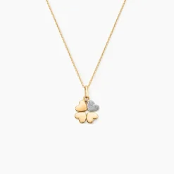 Histoire d'Or Pendentif Eudocie Coeur Trefle Or Jaune