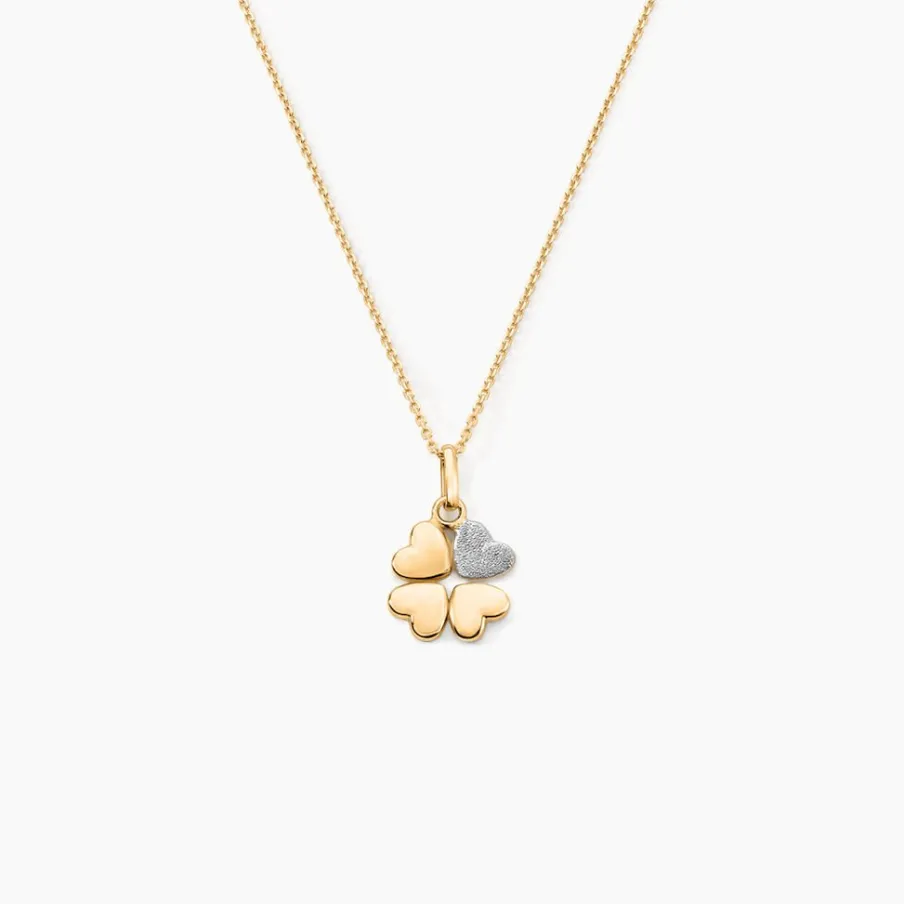 Histoire d'Or Pendentif Eudocie Coeur Trefle Or Jaune