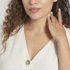 Histoire d'Or Pendentif Eudocie Coeurs Ciseles Or Bicolore