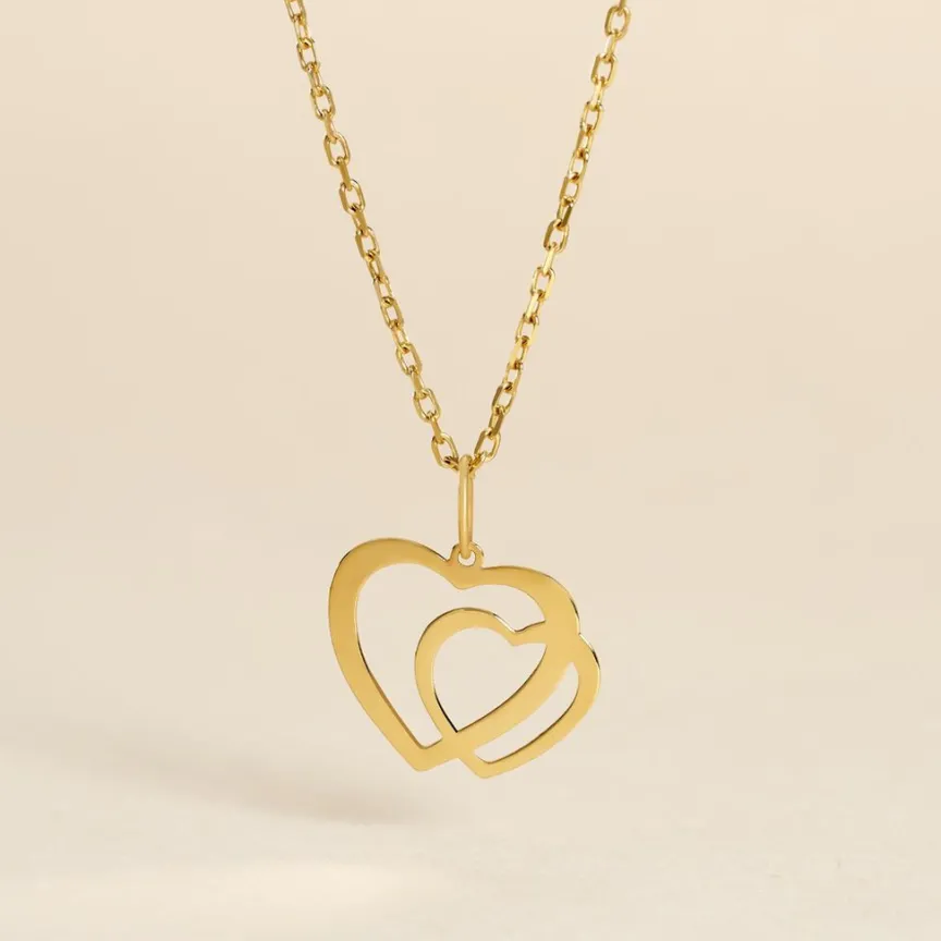 Pendentif Eudocie Coeurs Lisses Or Jaune-Histoire d'Or Best