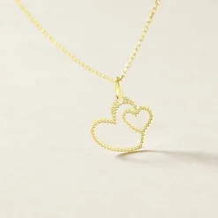 Pendentif Eudocie Coeurs Diamantes Or Jaune-Histoire d'Or Clearance