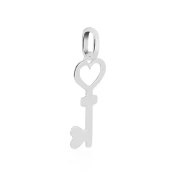 Histoire d'Or Pendentif Fatilia Clef Coeur Or Blanc