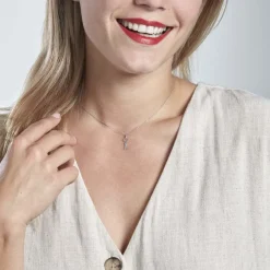 Histoire d'Or Pendentif Fatilia Clef Coeur Or Blanc