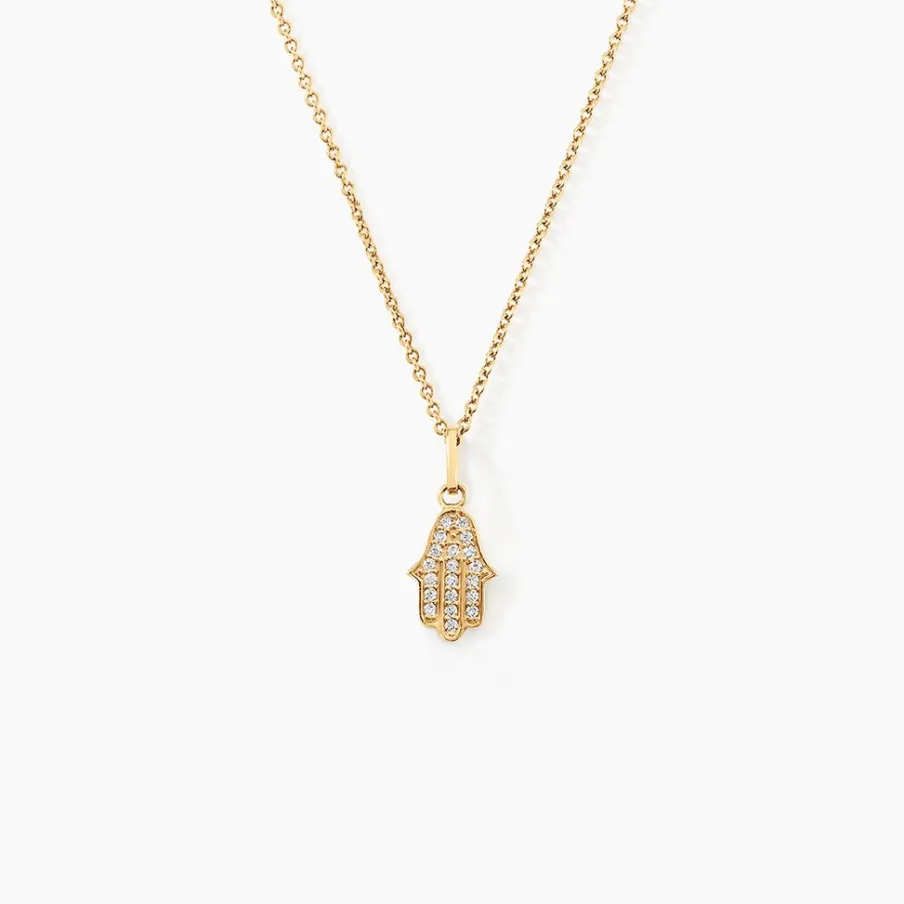 Histoire d'Or Pendentif Fatima Or Jaune Oxyde De Zirconium