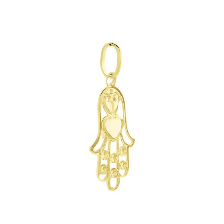 Histoire d'Or Pendentif Fatima Or Jaune Oxyde De Zirconium