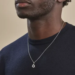 Histoire d'Or Pendentif Faye Or Blanc Oxyde De Zirconium