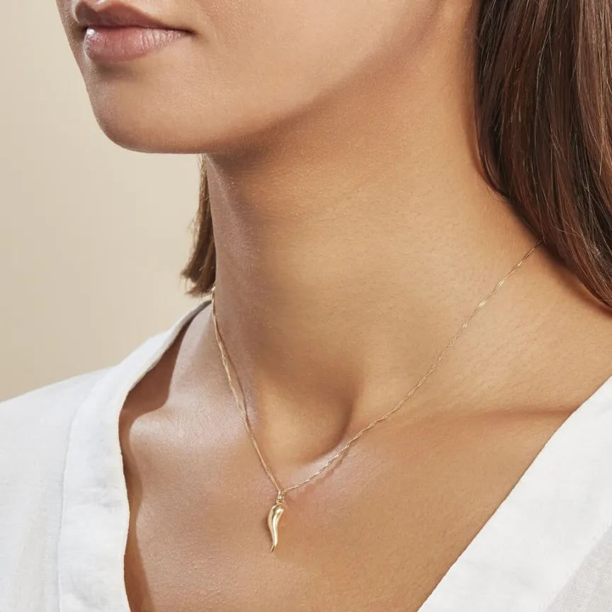 Pendentif Felicette Corne Abondance Or Jaune-Histoire d'Or New