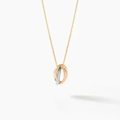 Pendentif Ferdinanda Entrelace Or Tricolore-Histoire d'Or New